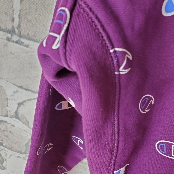 Champion Purple Reverse Weave Hoodie Tossed  Cs Size Small - Picture 12 of 16